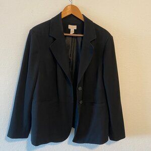 CHARTER CLUB WOMEN BLACK DOUBLE BUTTON BLAZER